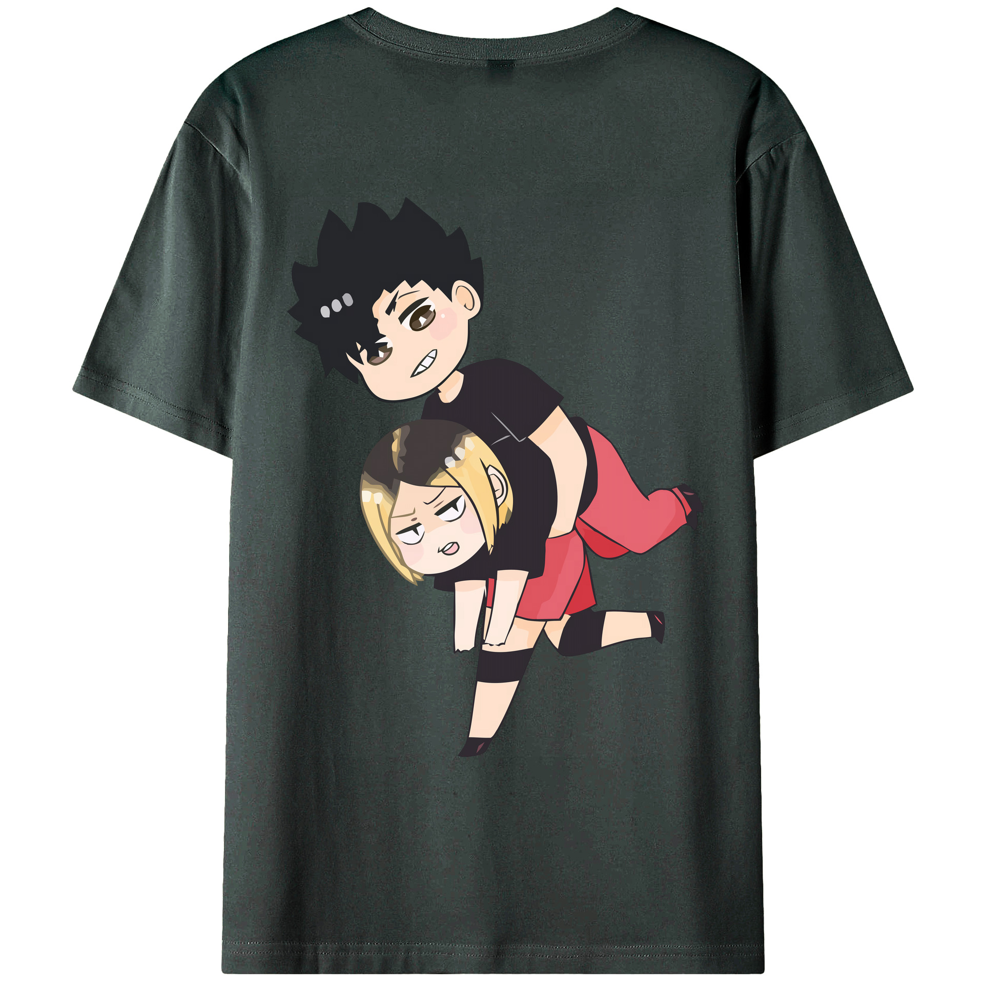 （画像用） ハイキュー!! Haikyu!! 綿100％ メンズ半袖Tシャツ（バックプリント） 通気性